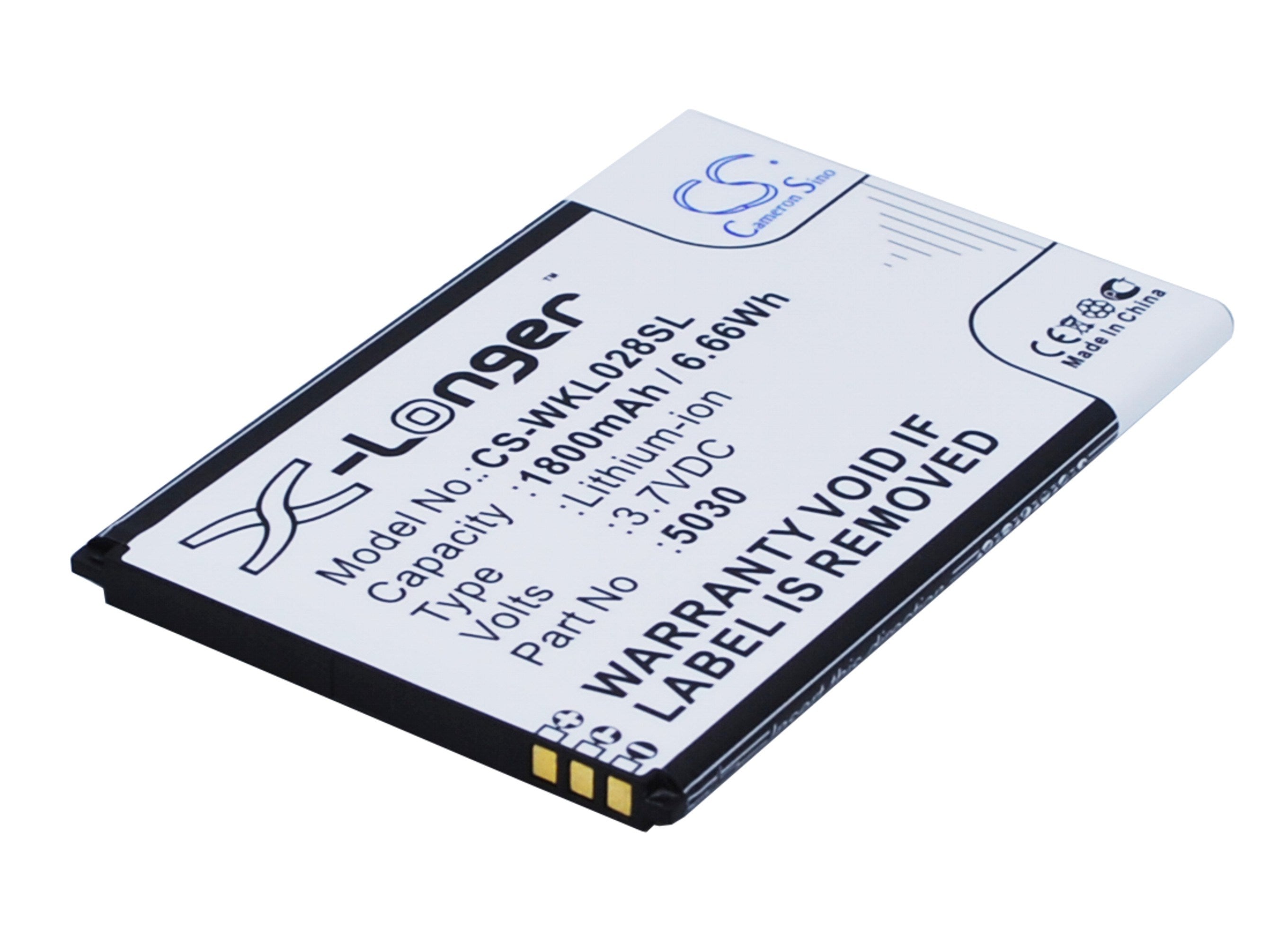 1800mAh Battery - CS-WKL028SL / Li-ion / Volts: 3.7
