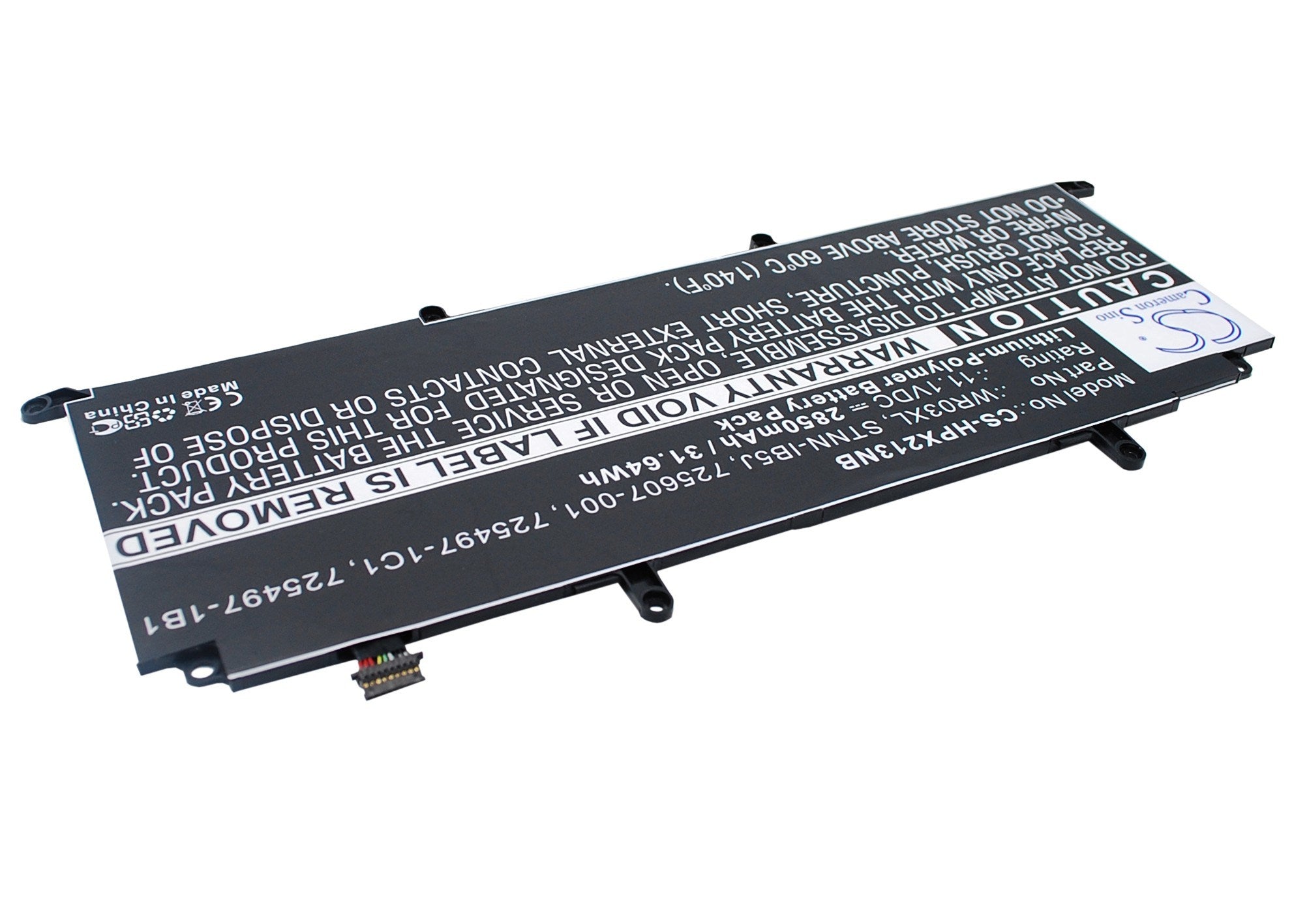 2850mAh Battery - CS-HPX213NB / Li-Polymer / Volts: 11.1