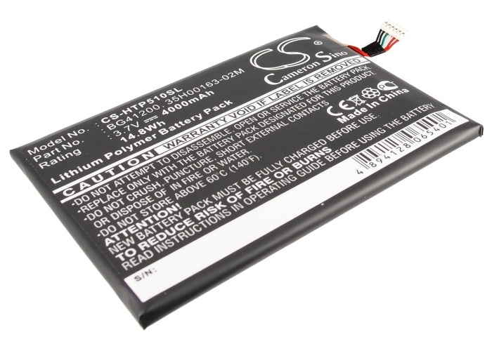 4000mAh Battery - CS-HTP510SL / Li-Polymer / Volts: 3.7