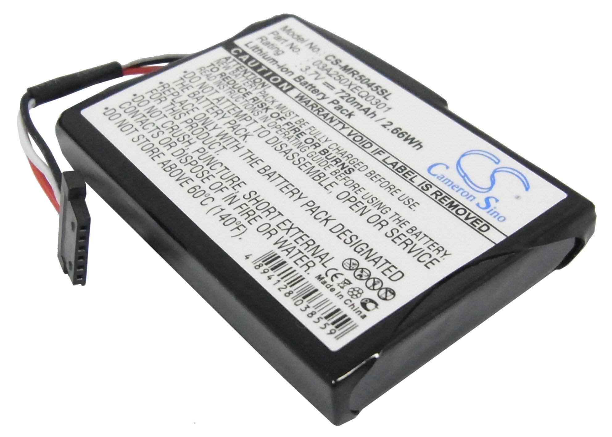 720mAh Battery - CS-MR5045SL / Li-ion / Volts: 3.7