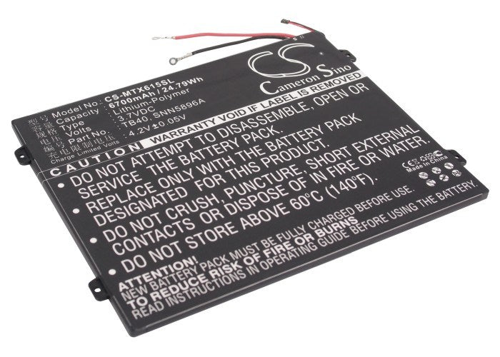 6700mAh Battery - CS-MTX615SL / Li-Polymer / Volts: 3.7