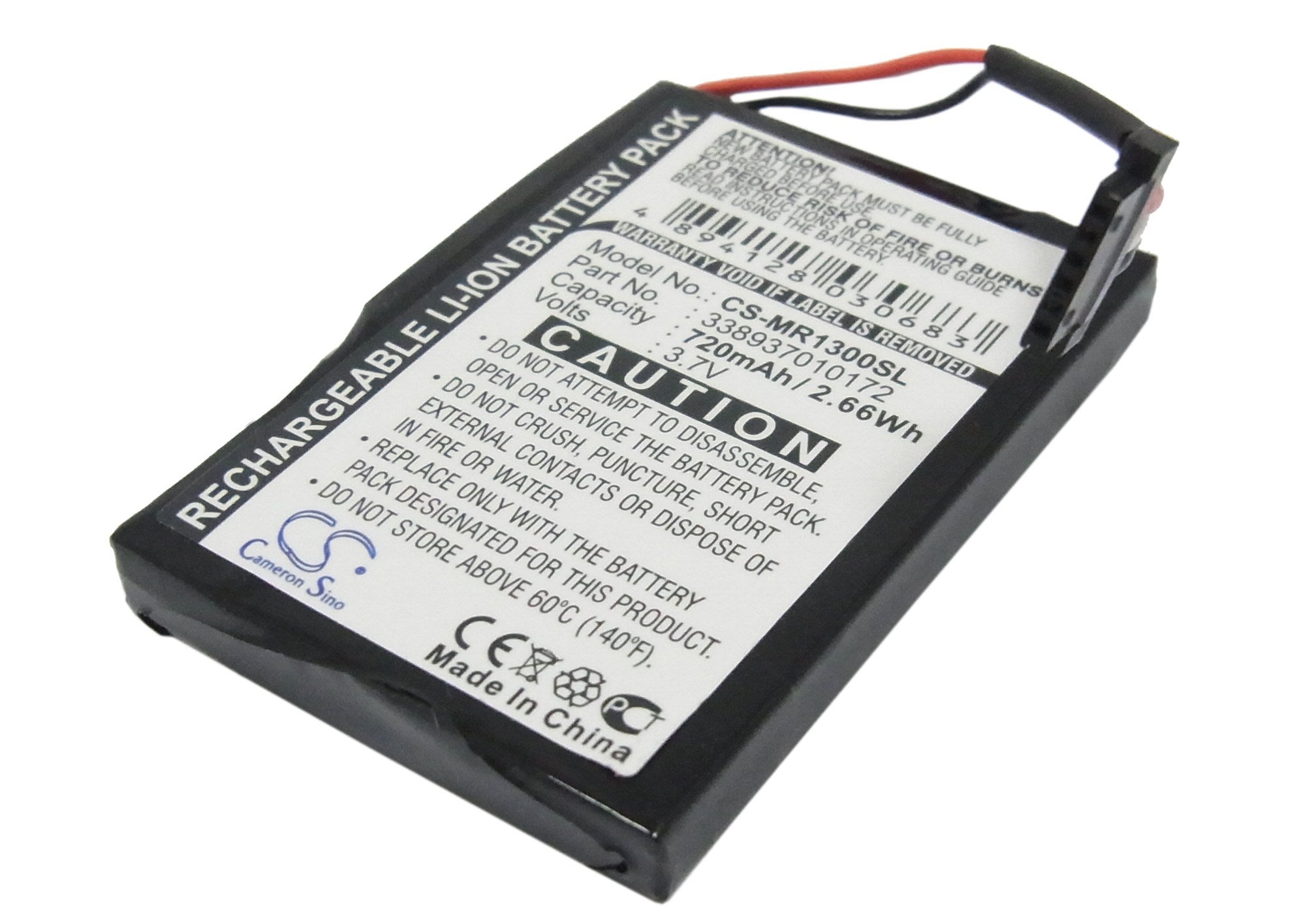 720mAh Battery - CS-MR1300SL / Li-ion / Volts: 3.7