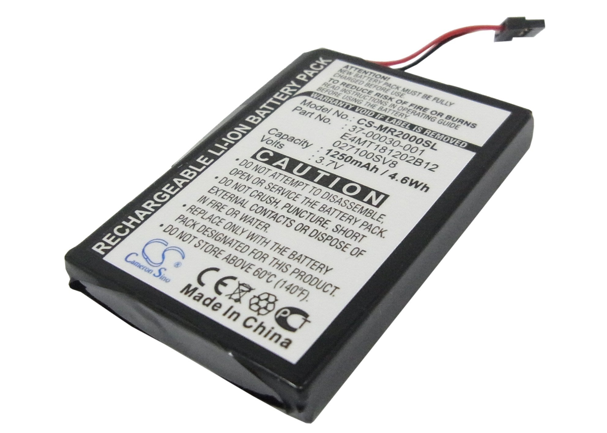1250mAh Battery - CS-MR2000SL / Li-ion / Volts: 3.7