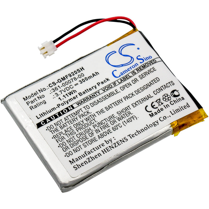 300mAh Battery - CS-GMF920SH / Li-Polymer / Volts: 3.7