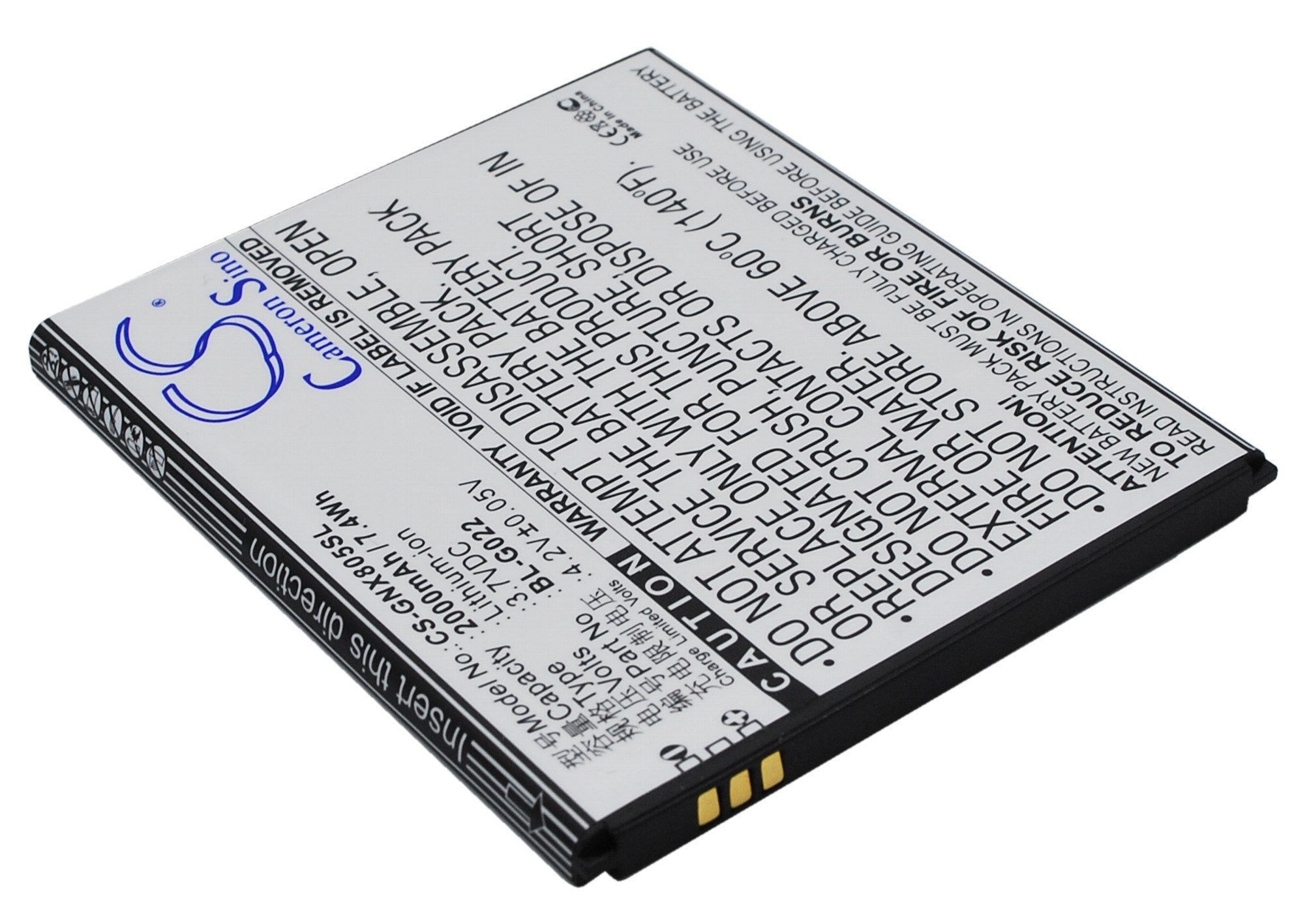 2000mAh Battery - CS-GNX805SL / Li-ion / Volts: 3.7
