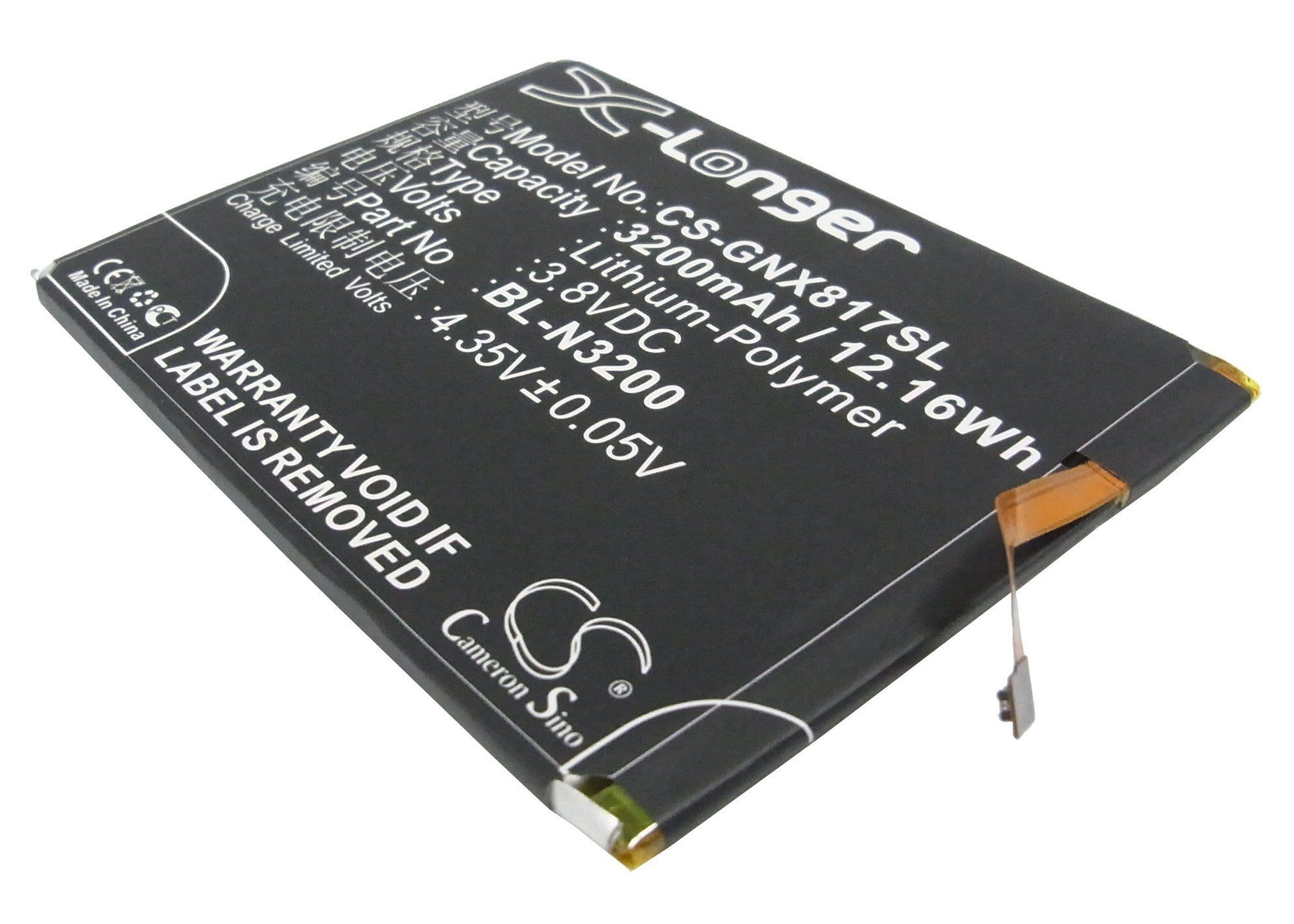 3200mAh Battery - CS-GNX817SL / Li-Polymer / Volts: 3.8