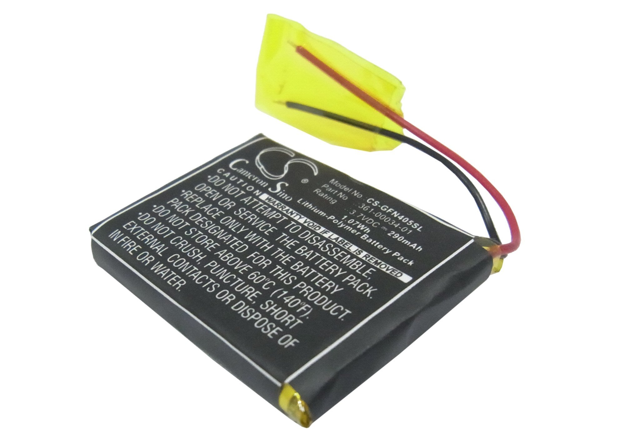 290mAh Battery - CS-GFN405SL / Li-Polymer / Volts: 3.7
