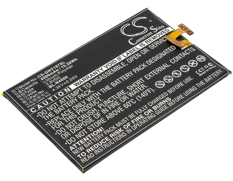 4000mAh Battery - CS-GNV187SL / Li-Polymer / Volts: 3.8