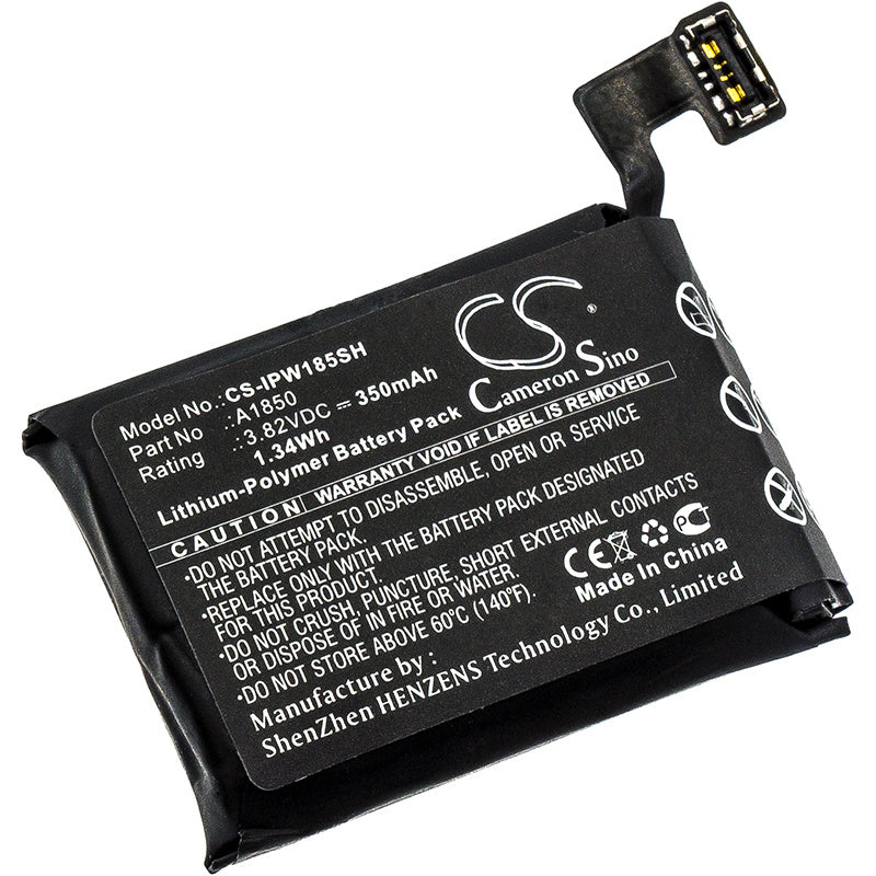 350mAh Battery - CS-IPW185SH / Li-Polymer / Volts: 3.82