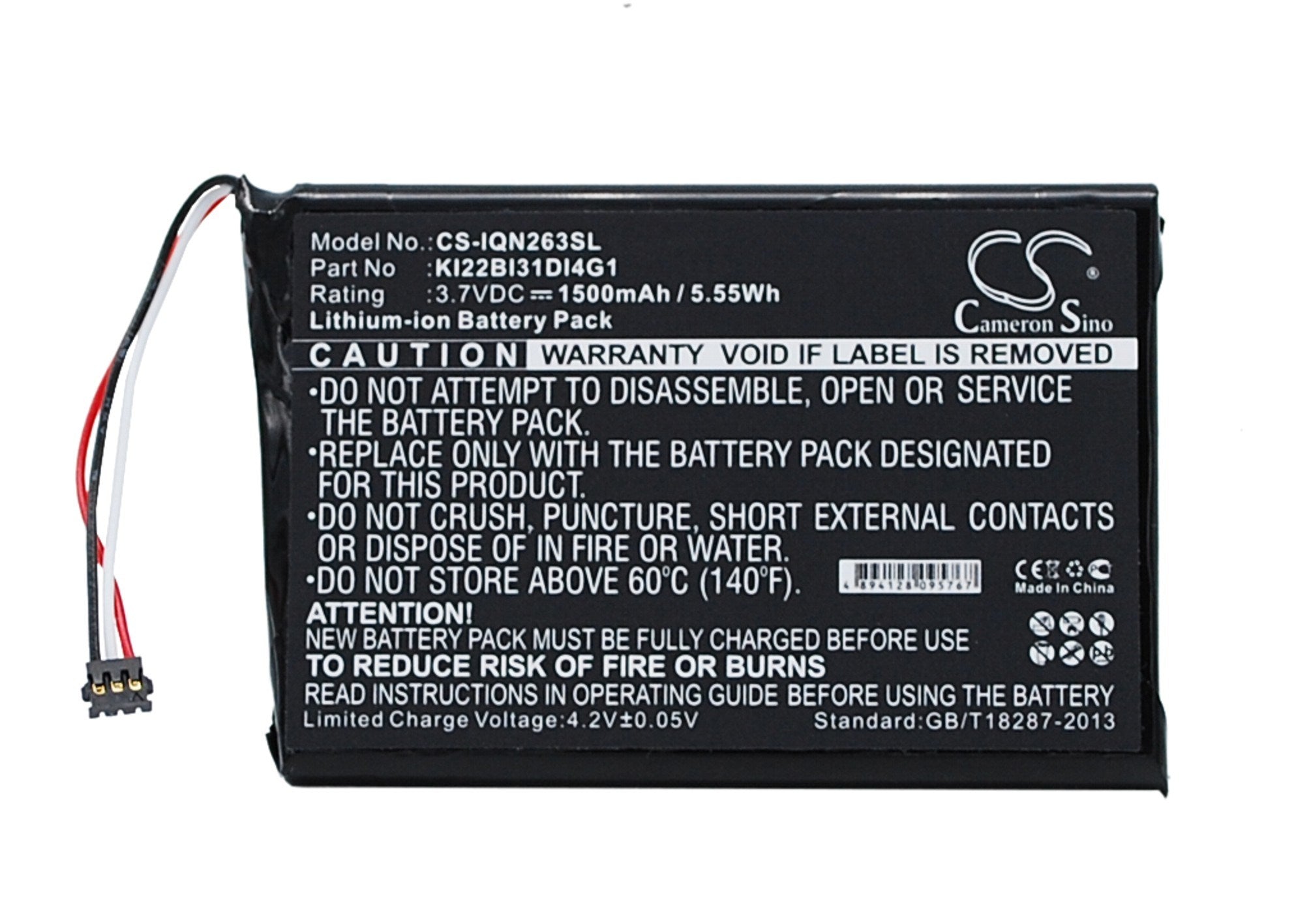 1500mAh Battery - CS-IQN263SL / Li-ion / Volts: 3.7