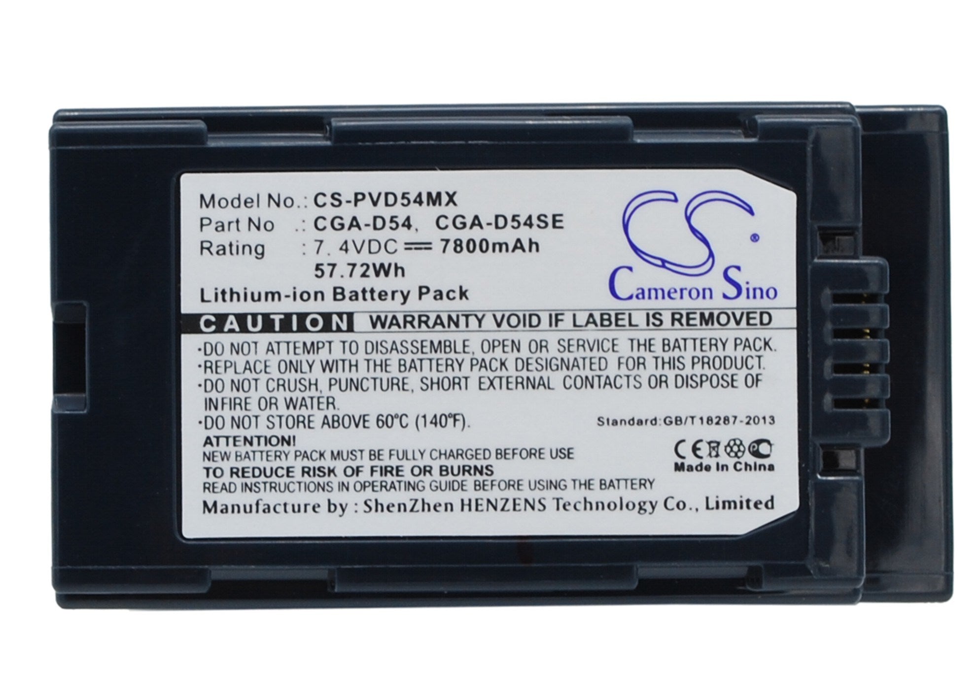 7800mAh Battery - CS-PVD54MX / Li-ion / Volts: 7.4