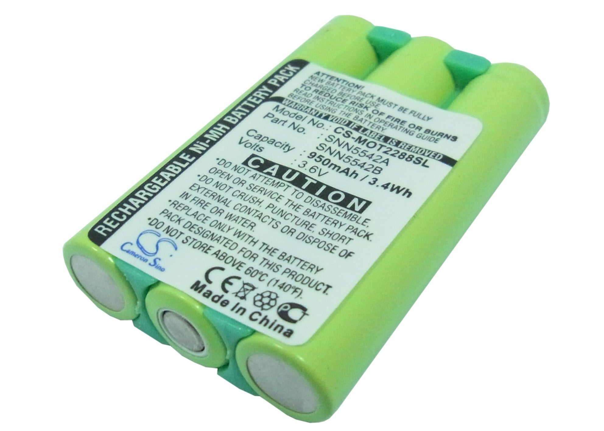 800mAh Battery - CS-MOT2288SL / Ni-MH / Volts: 3.6