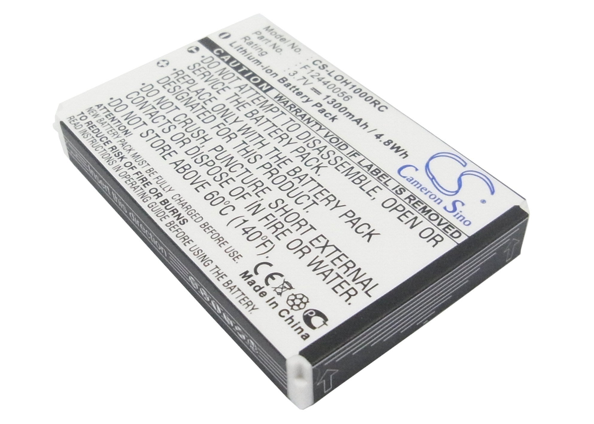 1300mAh Battery - CS-LOH1000RC / Li-ion / Volts: 3.7