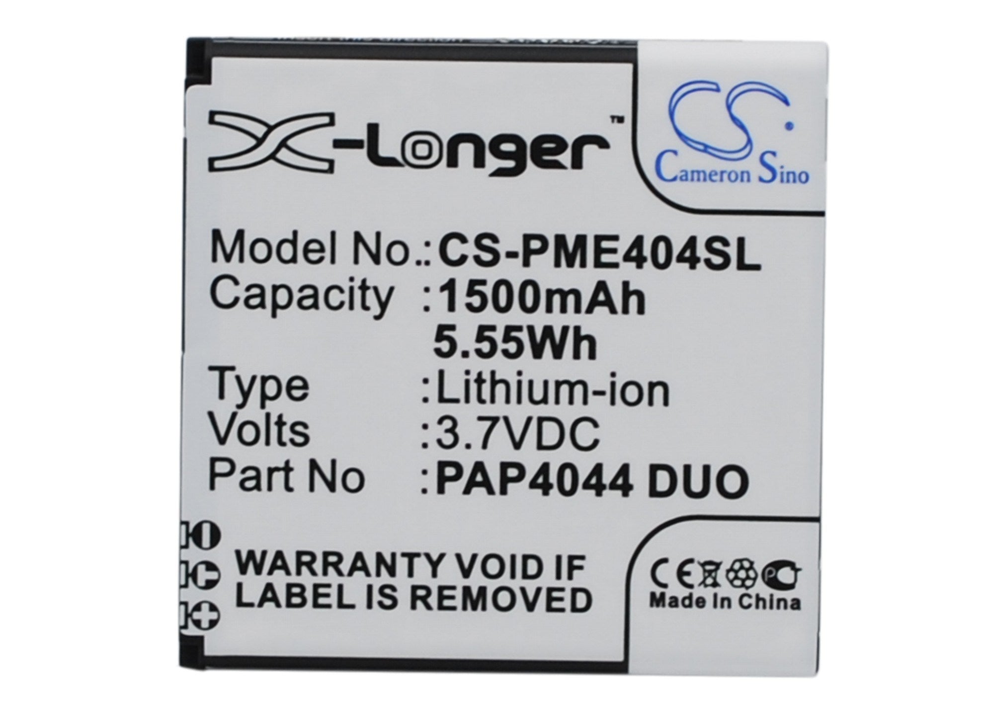 1500mAh Battery - CS-PME404SL / Li-ion / Volts: 3.7