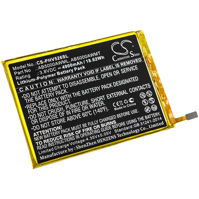 4900mAh Battery - CS-PHV526SL / Li-Polymer / Volts: 3.8