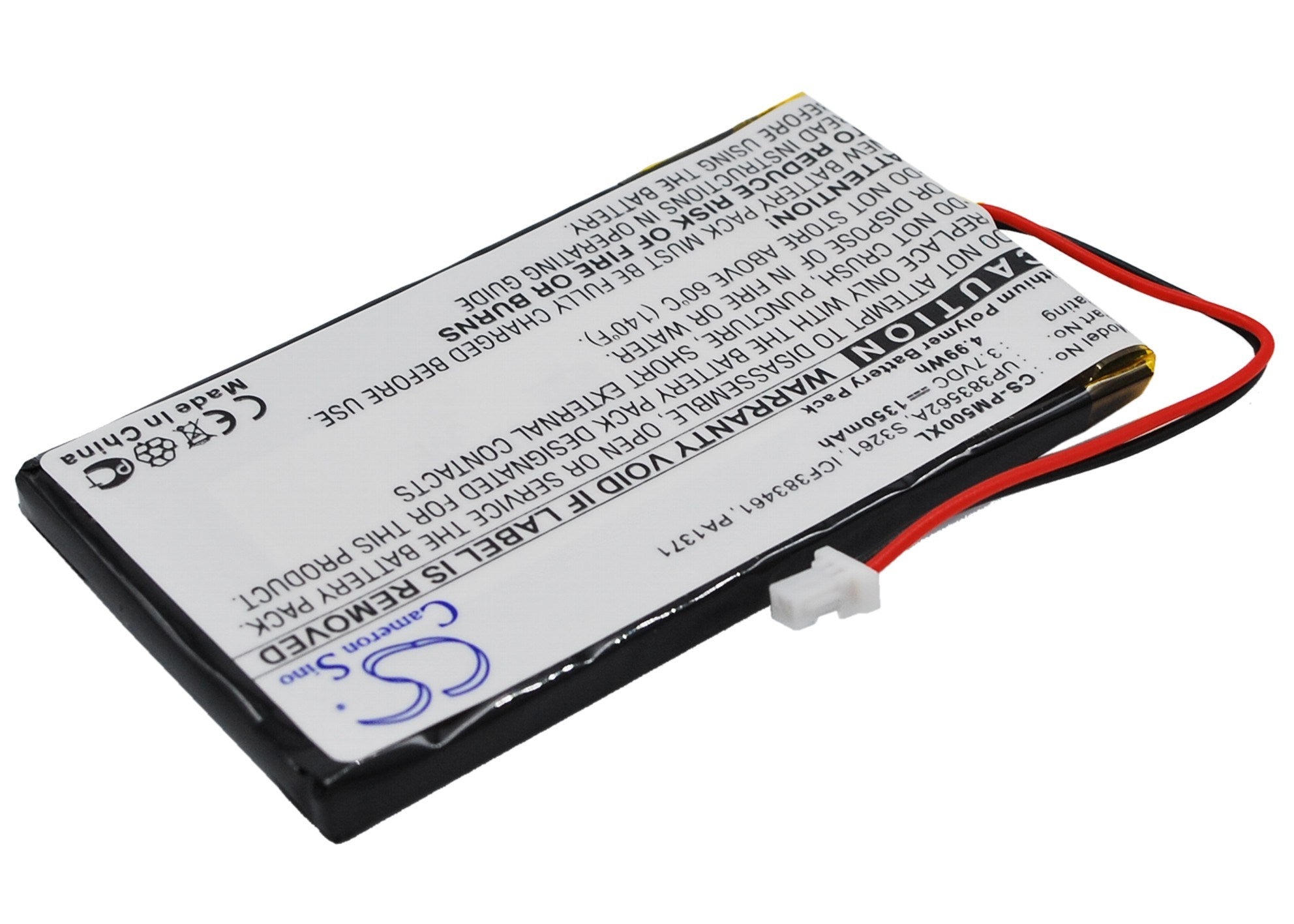 1350mAh Battery - CS-PM500XL / Li-Polymer / Volts: 3.7