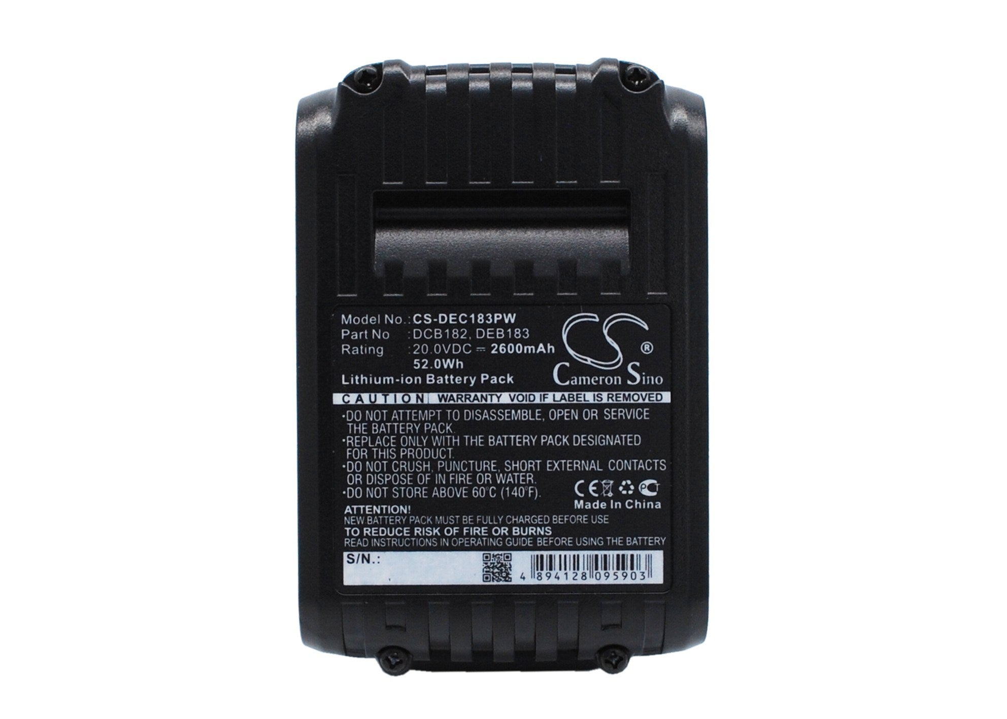 2600mAh Battery - CS-DEC183PW / Li-ion / Volts: 20