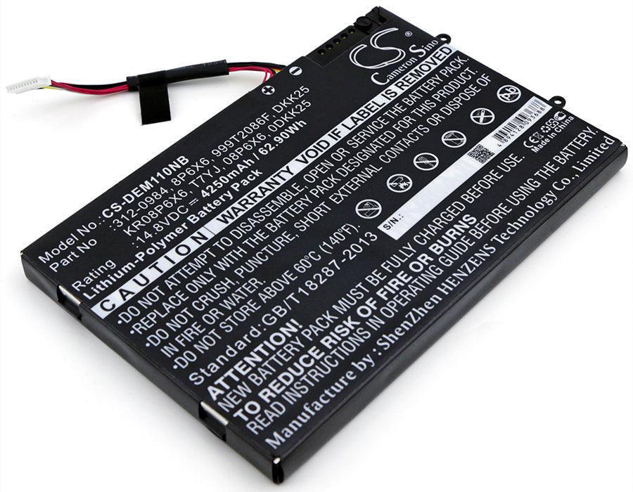 4250mAh Battery - CS-DEM110NB / Li-Polymer / Volts: 14.8