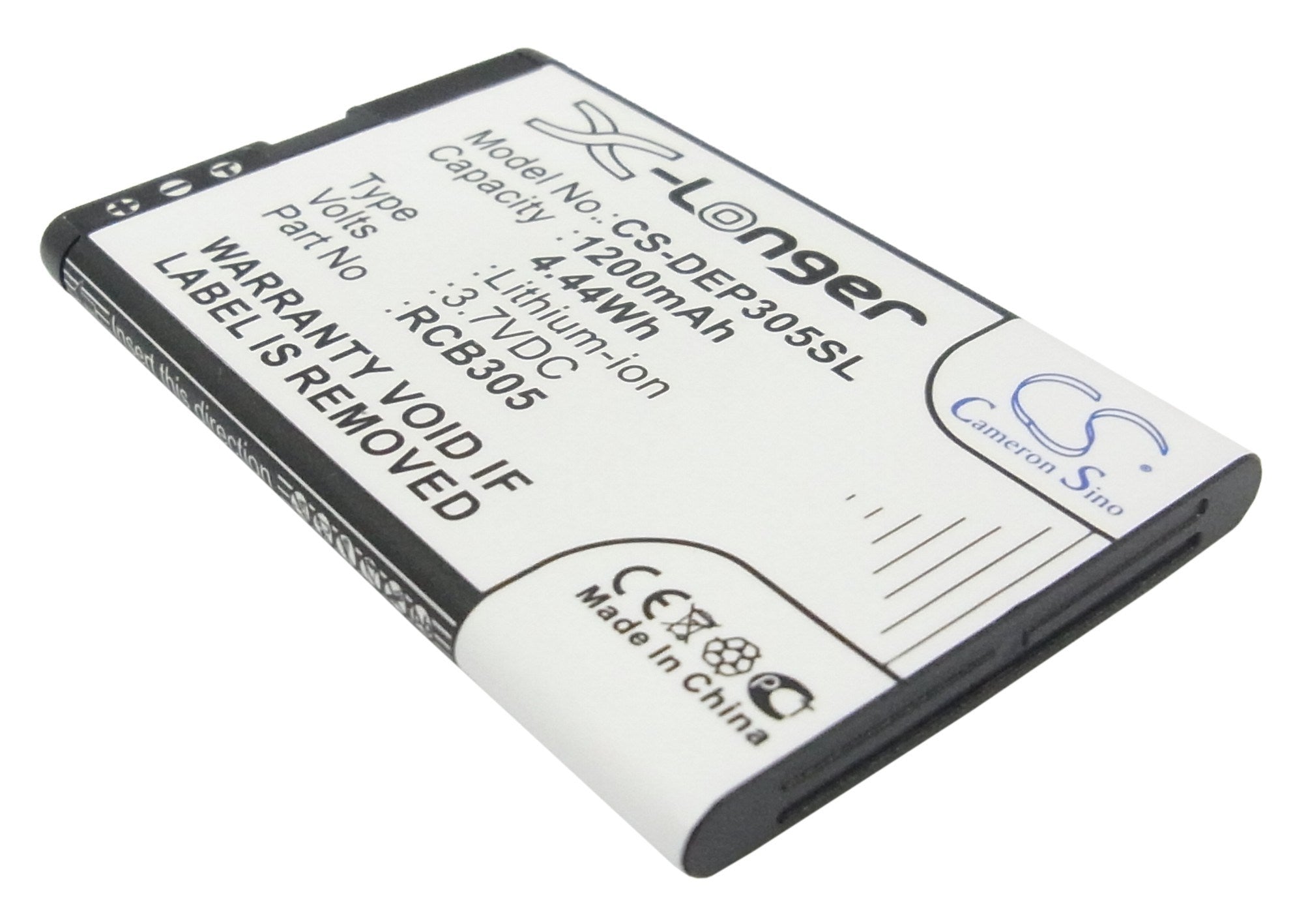 1200mAh Battery - CS-DEP305SL / Li-ion / Volts: 3.7