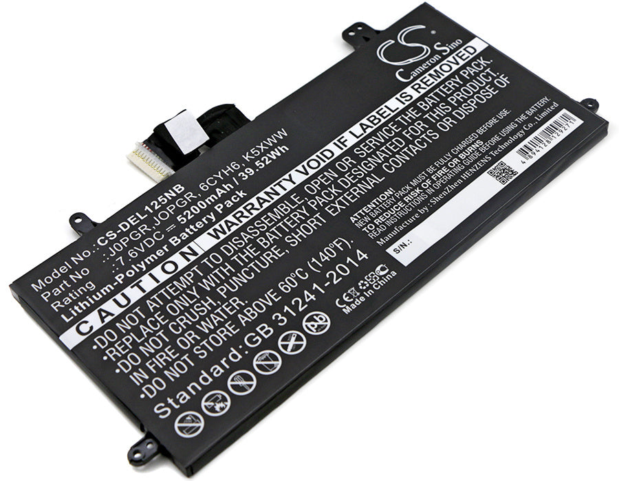 5200mAh Battery - CS-DEL125NB / Li-Polymer / Volts: 7.6