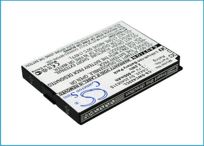 600mAh Battery - CS-SWC425CL / Li-ion / Volts: 3.7