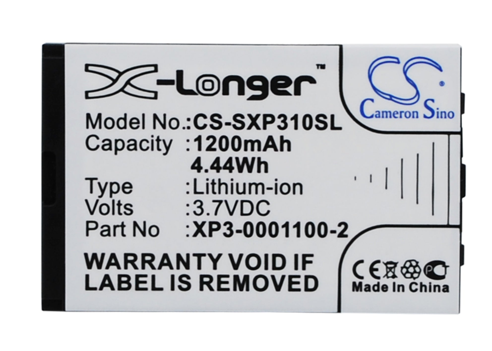 1200mAh Battery - CS-SXP310SL / Li-ion / Volts: 3.7