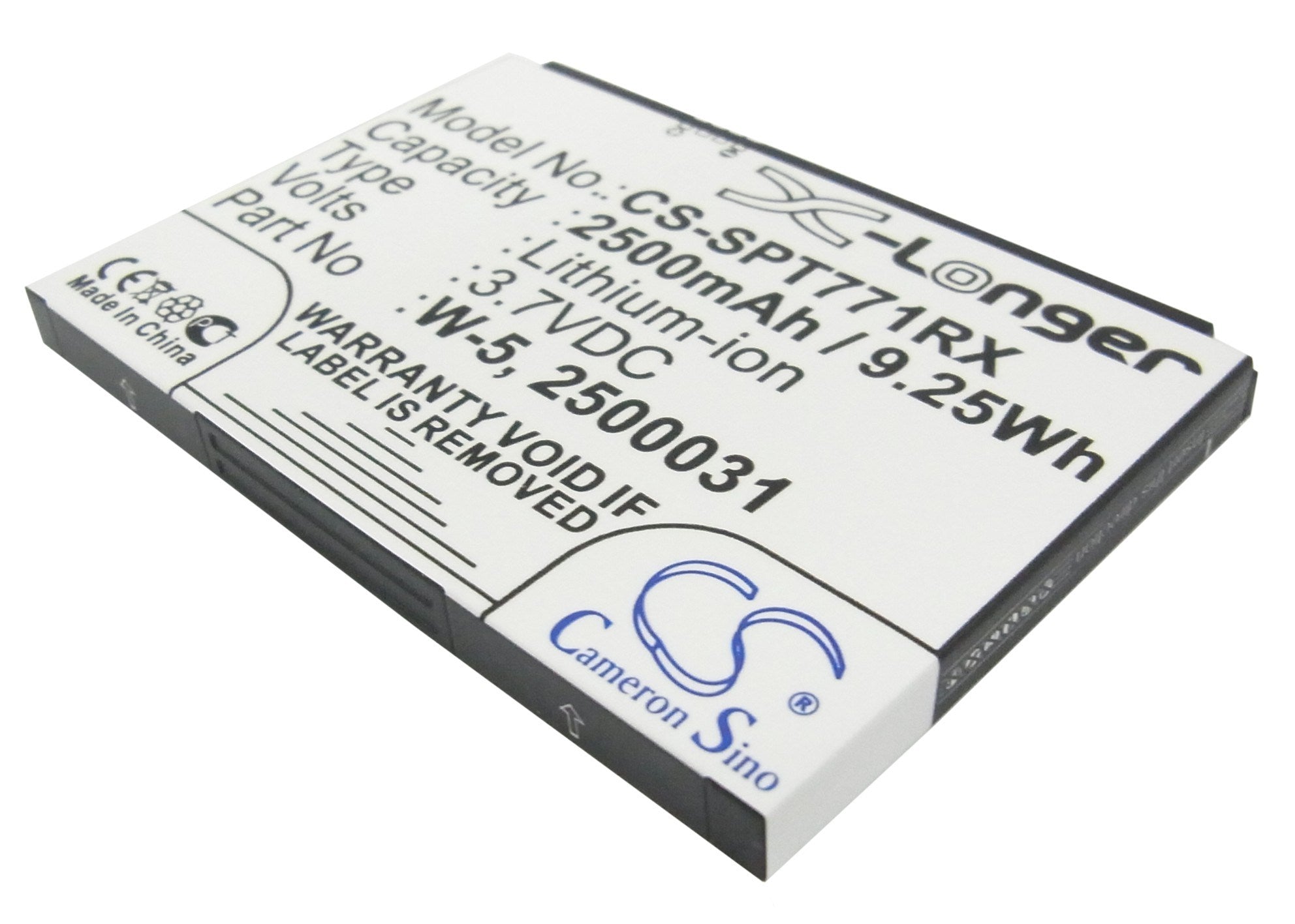 2500mAh Battery - CS-SPT771RX / Li-ion / Volts: 3.7
