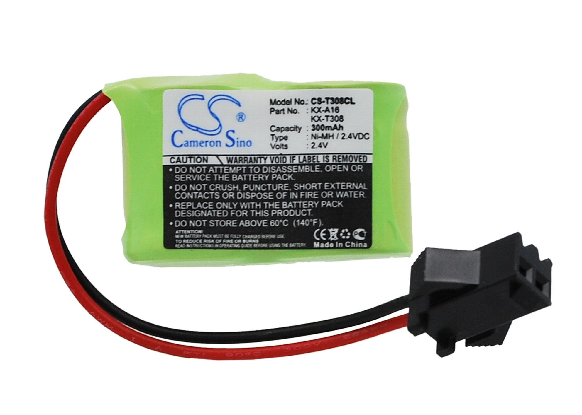 300mAh Battery - CS-T308CL / Ni-MH / Volts: 2.4