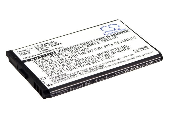 750mAh Battery - CS-SUP02SL / Li-ion / Volts: 3.7