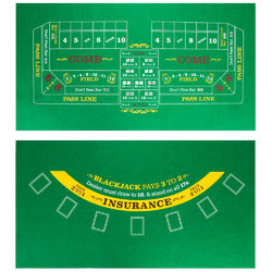 Double-sided Mini Table Felt, Blackjack and Craps