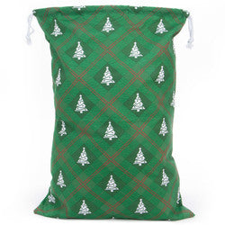 Reusable Christmas Gift Bag - Christmas Tree Giftwrap Design