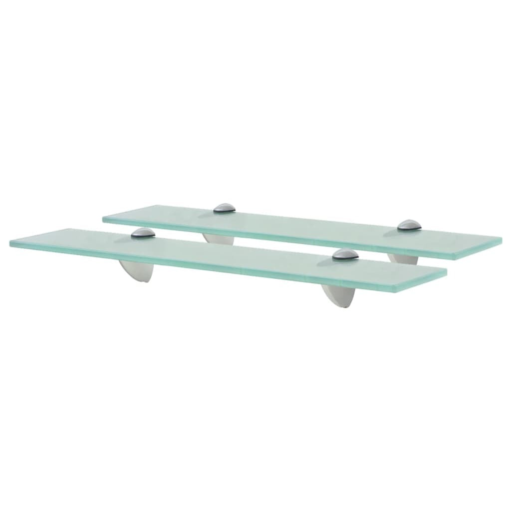 Floating Shelves 2 pcs Glass 19.7"x7.9" 0.3"