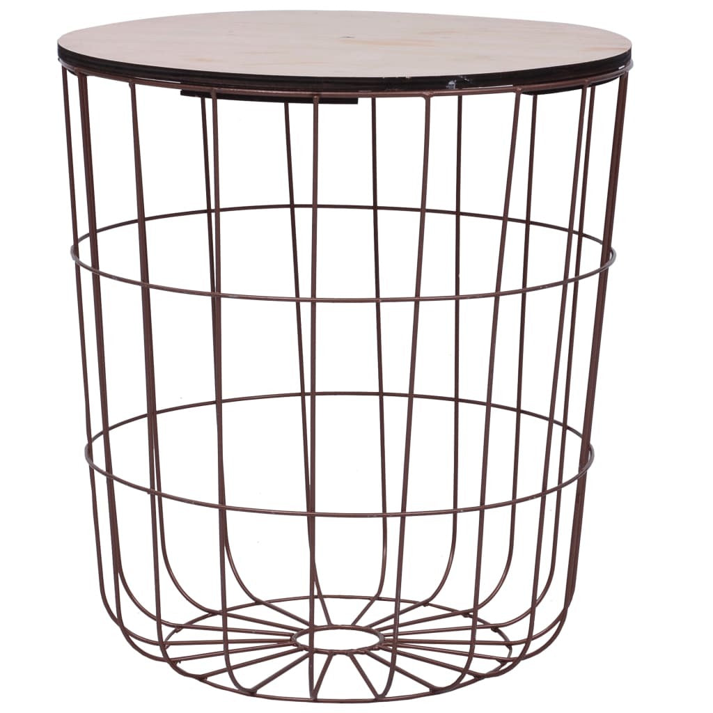 Coffee Table Copper Ø 15.6" MDF