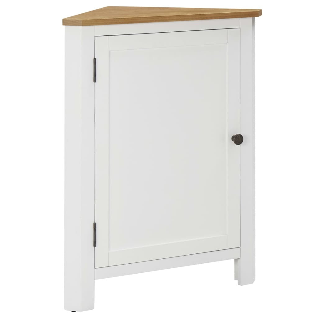 Corner Cabinet 23.2"x17.7"x31.5" Solid Oak Wood