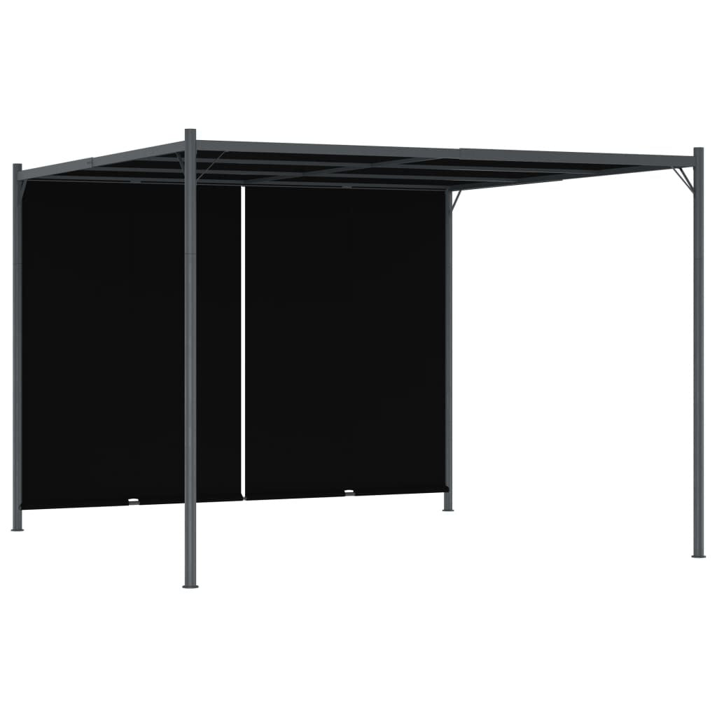 Garden Pergola with Retractable Roof 9.8'x9.8' Anthracite