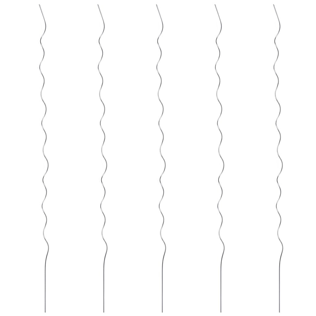 5 pcs Spiral Plant Supports 43.3" Galvanized Steel
