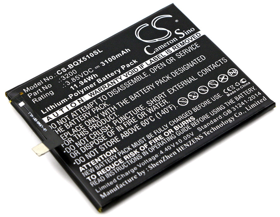 3100mAh Battery - CS-BQX510SL / Li-Polymer / Volts: 3.85