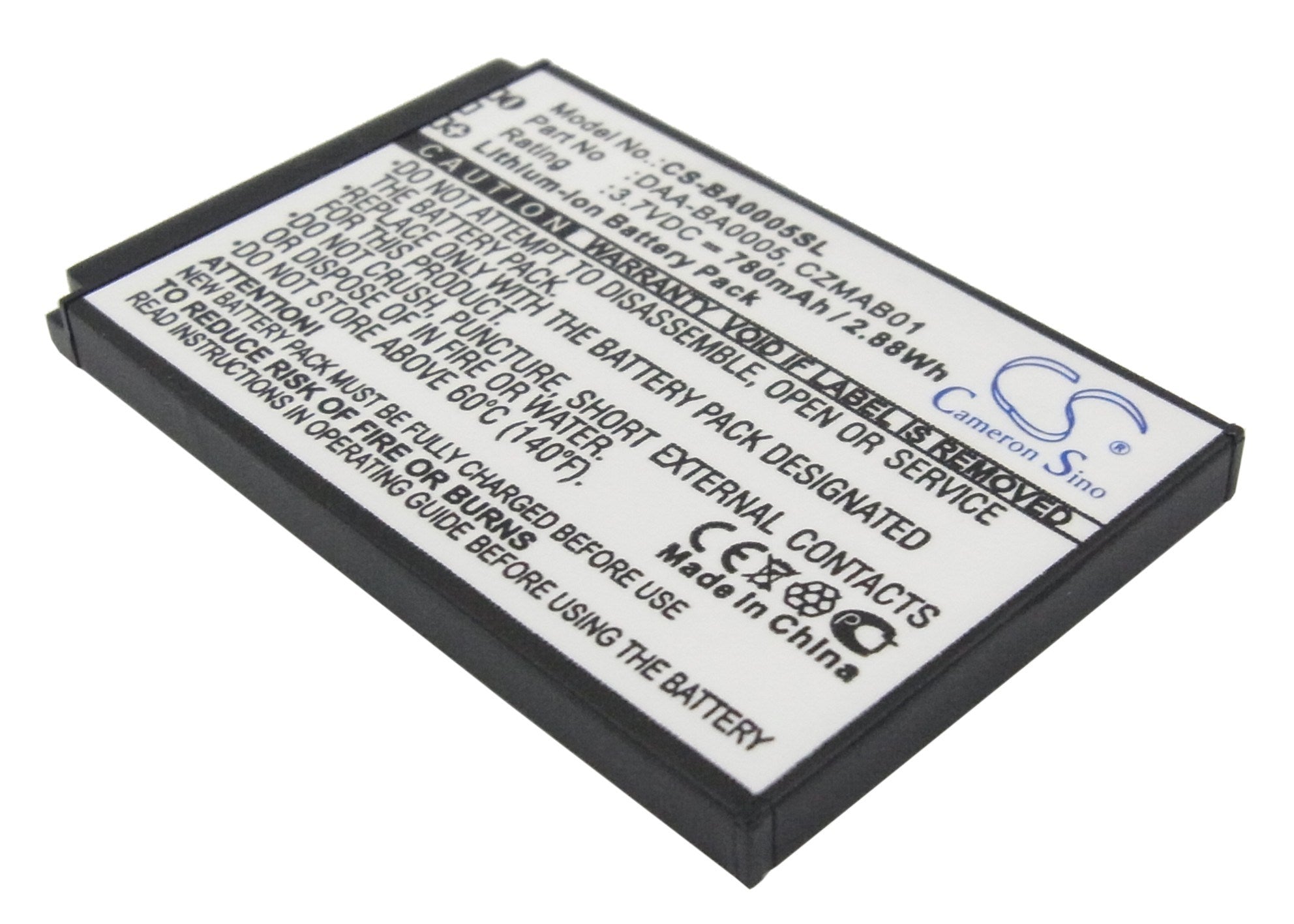 780mAh Battery - CS-BA0005SL / Li-ion / Volts: 3.7