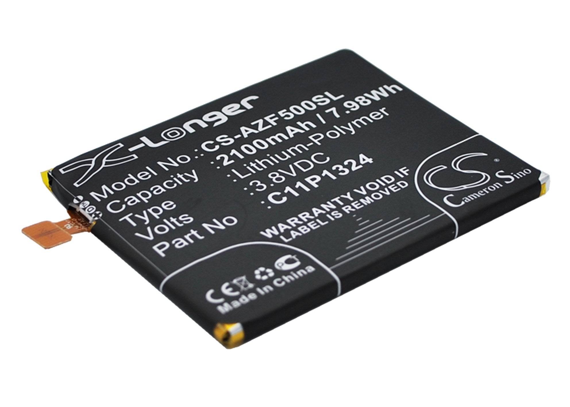 2100mAh Battery - CS-AZF500SL / Li-Polymer / Volts: 3.8