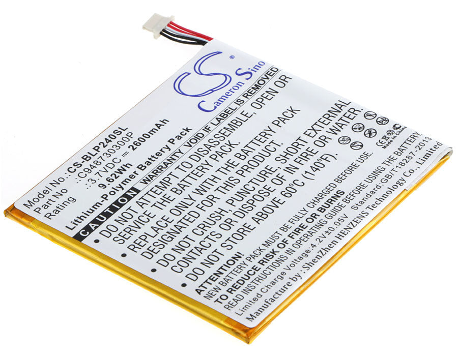 2600mAh Battery - CS-BLP240SL / Li-Polymer / Volts: 3.7V