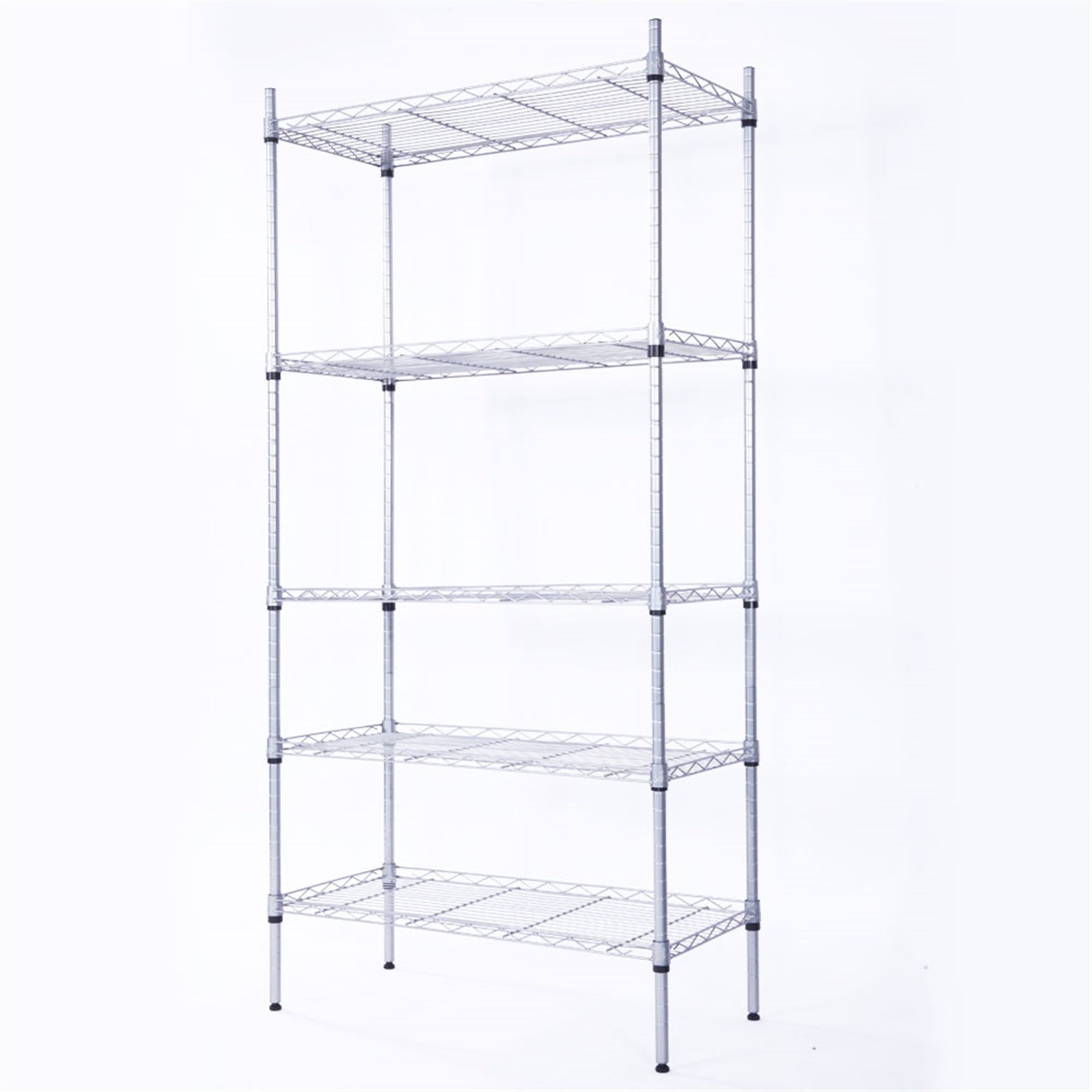 5-Shelf Adjustable; Heavy Duty Storage Shelving Unit ; Steel Organizer Wire Rack