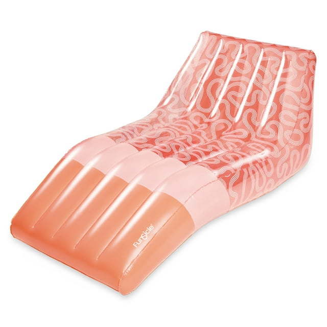 Pink Squiggle Chaiser Lounge, Inflatable Pool Float, Adults, Unisex