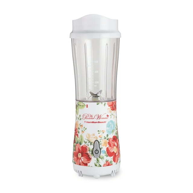 Vintage Floral Personal Blender with Travel Lid by Hamilton Beach