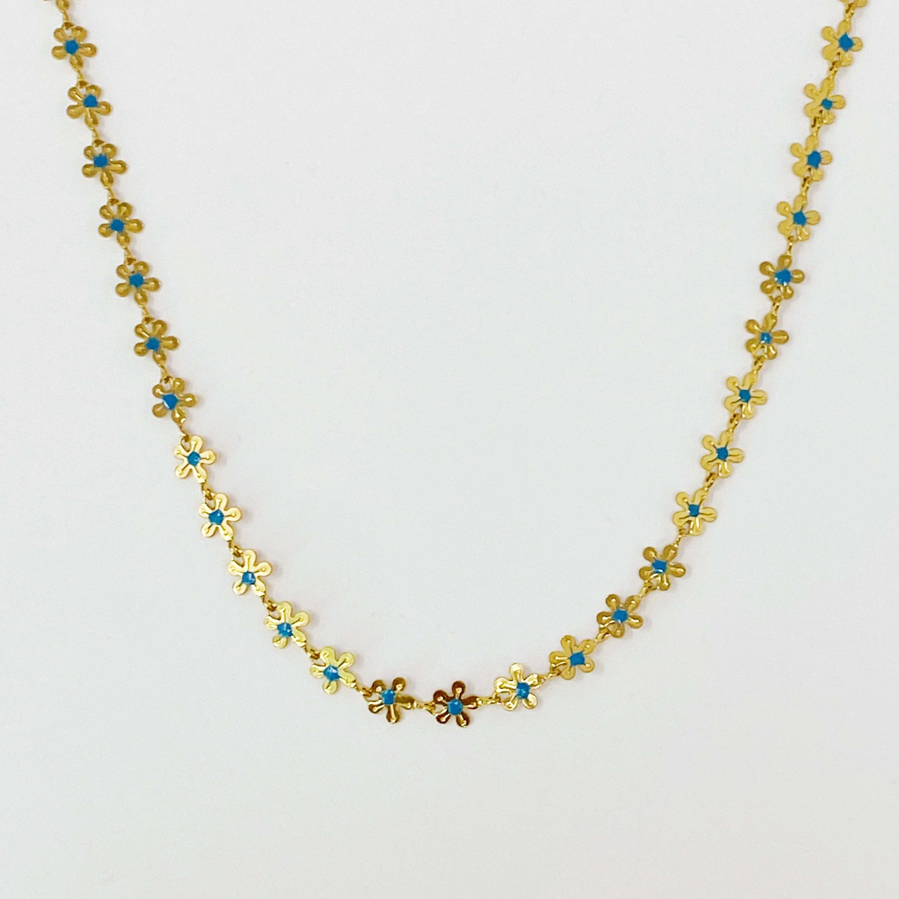 Color Drip Flower Necklace