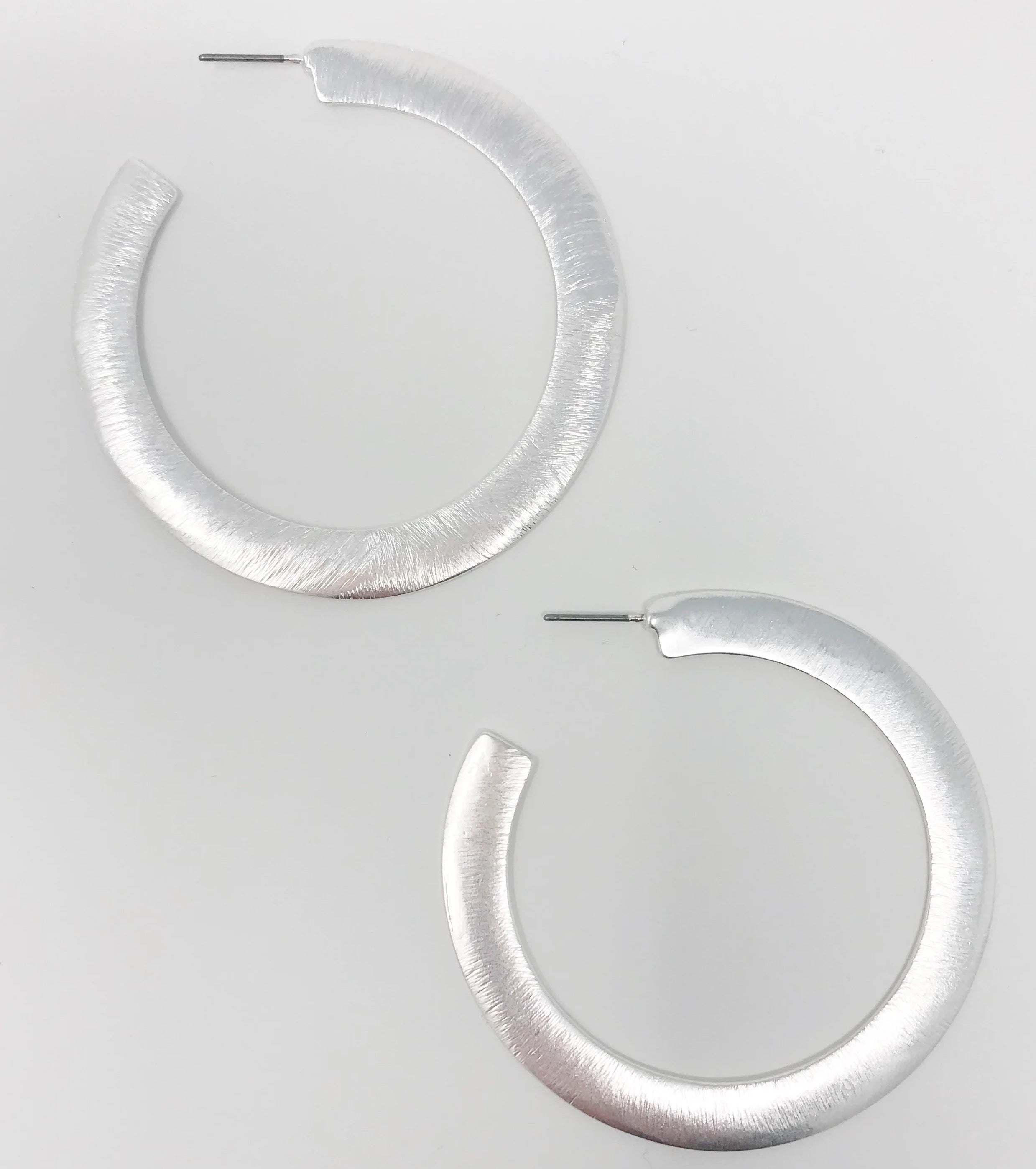 Alma Hoop Earrings, Silver