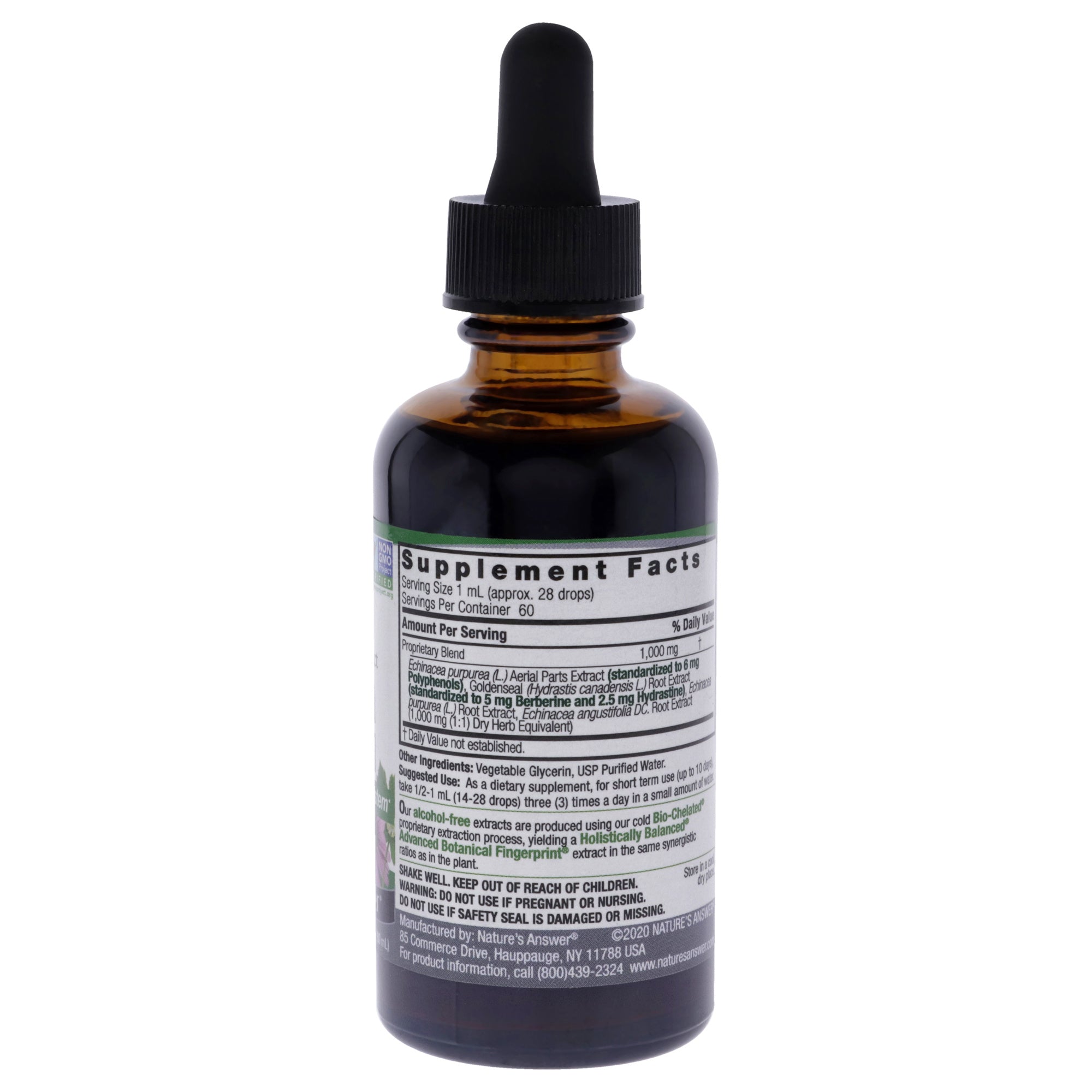 Echinacea and Golden Seal by Natures Answer for Unisex - 2 oz Dietary Supplement