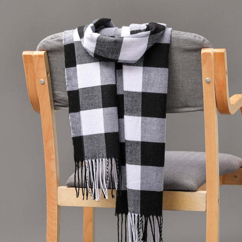 Men girls neckwear Unisex children scarf Autumn winter long thick warm all-match Cashmere shawl pashmina muffler wrap