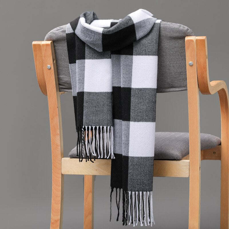 Men girls neckwear Unisex children scarf Autumn winter long thick warm all-match Cashmere shawl pashmina muffler wrap