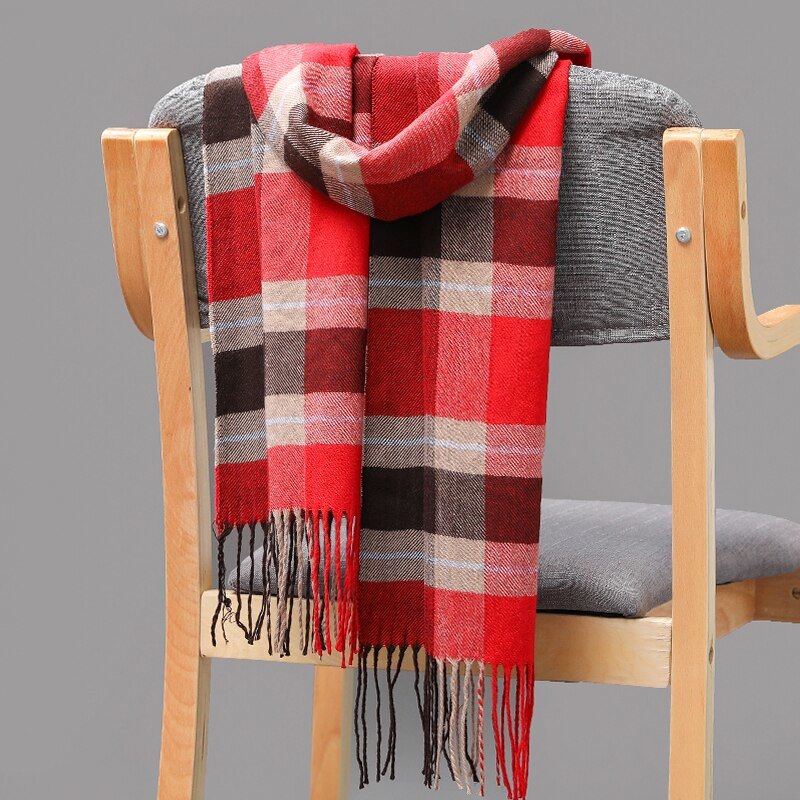 Men girls neckwear Unisex children scarf Autumn winter long thick warm all-match Cashmere shawl pashmina muffler wrap