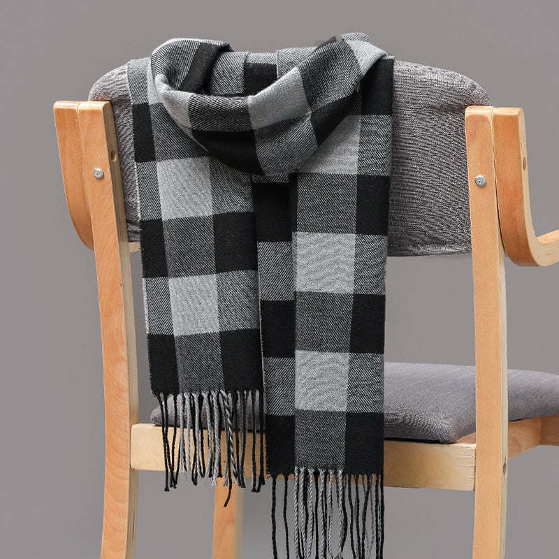 Men girls neckwear Unisex children scarf Autumn winter long thick warm all-match Cashmere shawl pashmina muffler wrap
